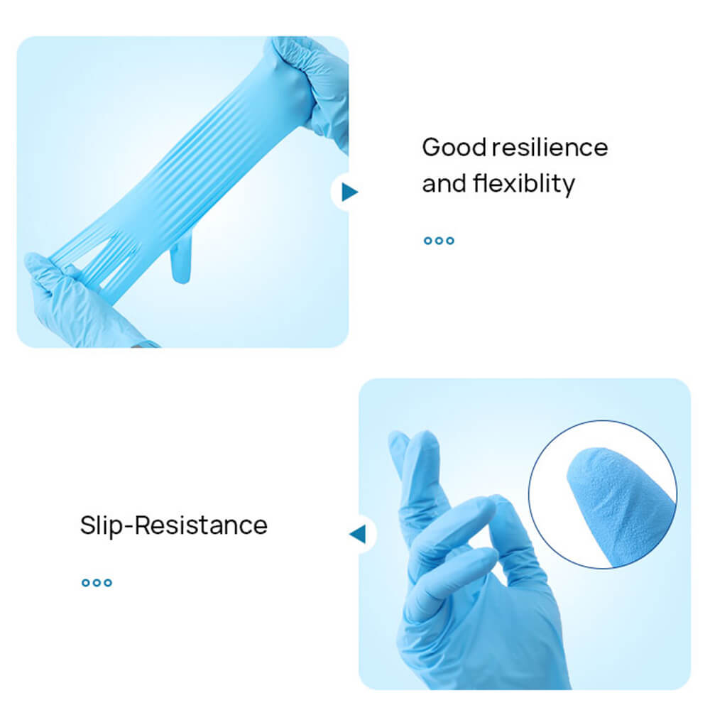 Disposable Nitrile Exam Gloves 4 Mil Powder & Latex Free Blue S/M/L/XL 100pcs/Box  - pairaydental.com