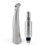 Dental Mini 4:1 Contra Angle Fiber Optic Low Speed Handpiece with Mini Fiber Optic Air Motor 6 Hole - pairaydental.com