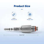 Dental Titanium High Speed Handpiece Mini/Standard Head LED Fiber Optic 4-Water Spray & 4/6 Holes Quick Coupler - pairaydental.com