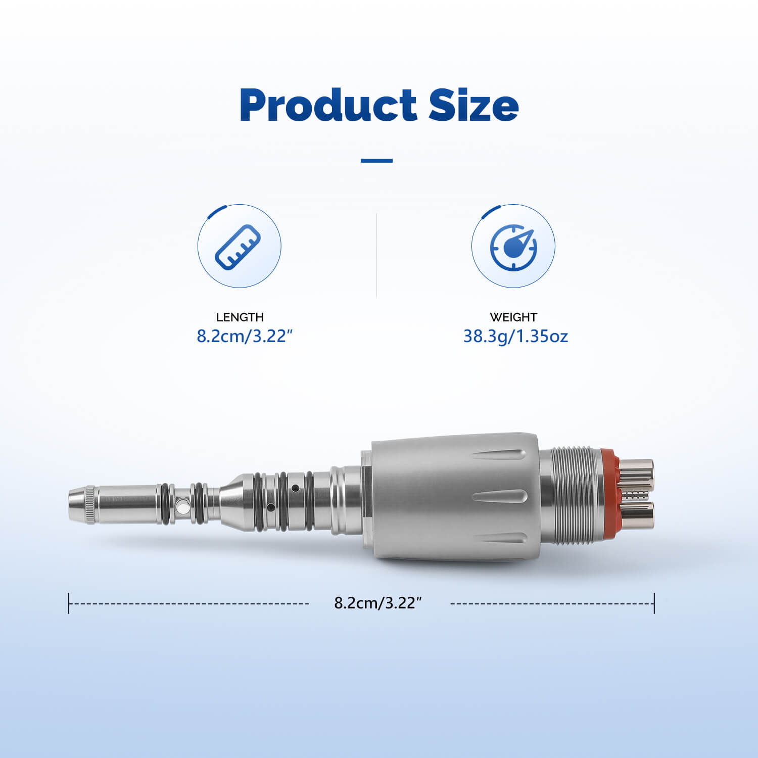 Dental Titanium High Speed Handpiece Mini/Standard Head LED Fiber Optic 4-Water Spray & 4/6 Holes Quick Coupler - pairaydental.com