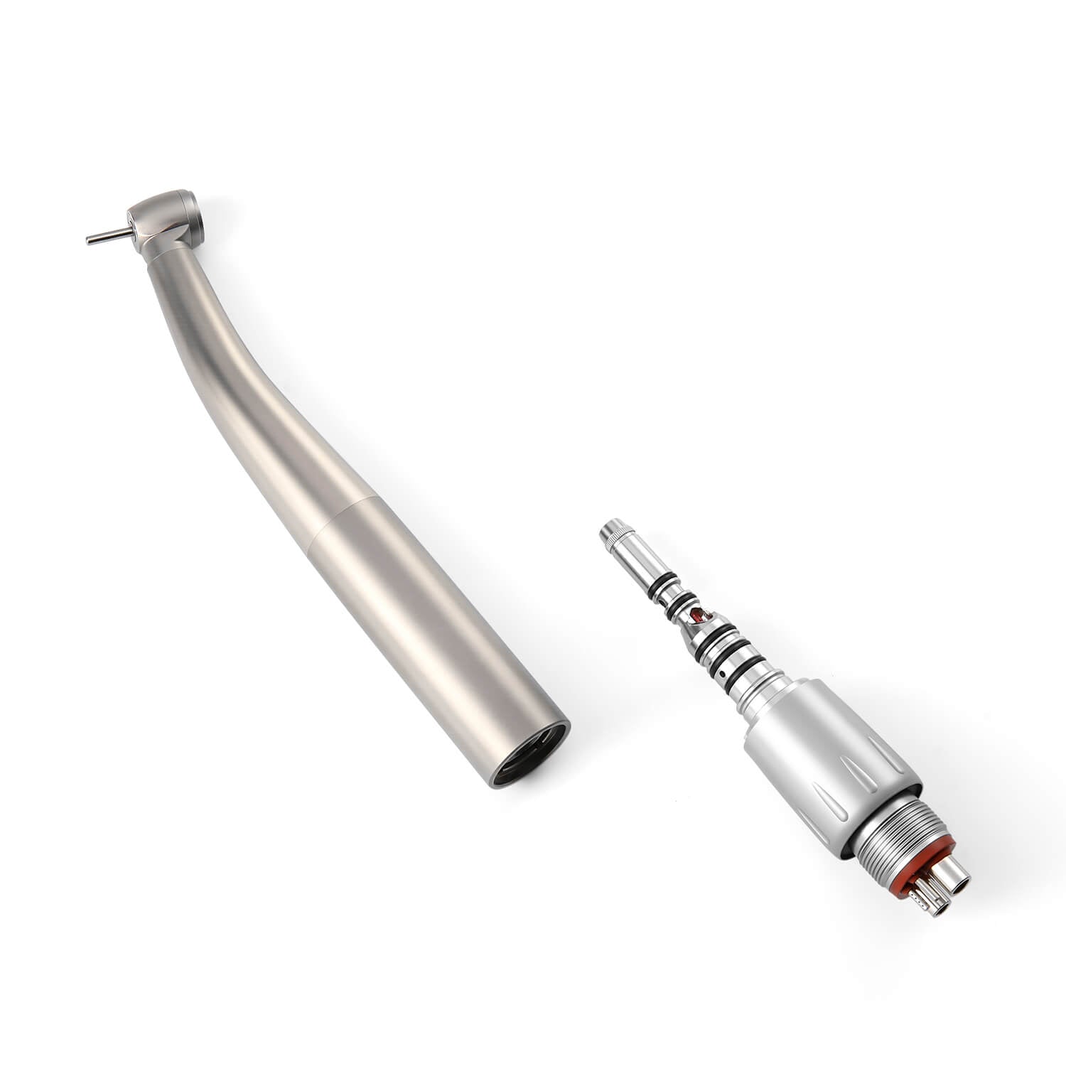 Dental Titanium High Speed Handpiece Mini/Standard Head LED Fiber Optic 4-Water Spray & 4/6 Holes Quick Coupler - pairaydental.com