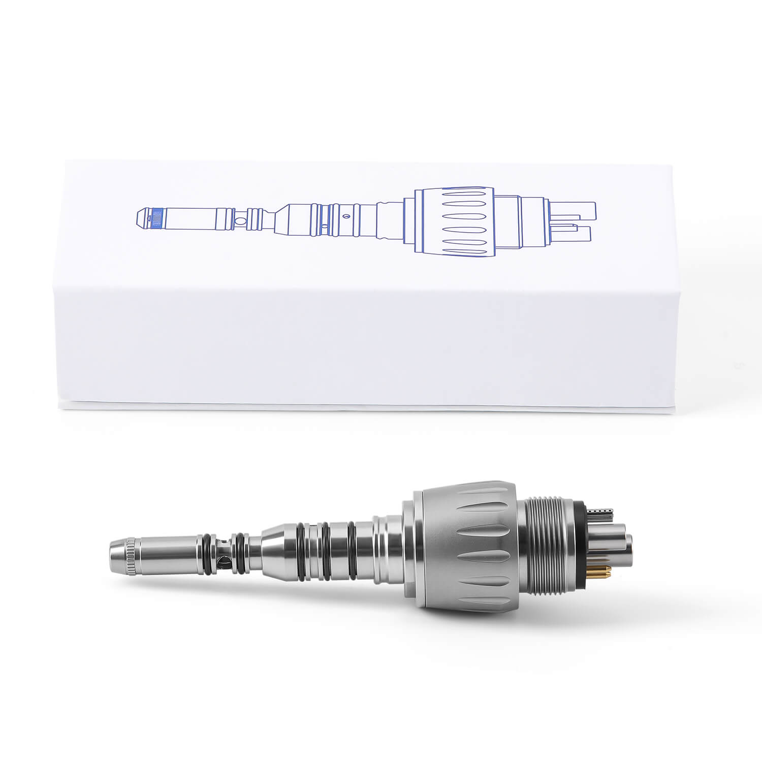 Dental Titanium High Speed Handpiece Mini/Standard Head LED Fiber Optic 4-Water Spray & 4/6 Holes Quick Coupler - pairaydental.com