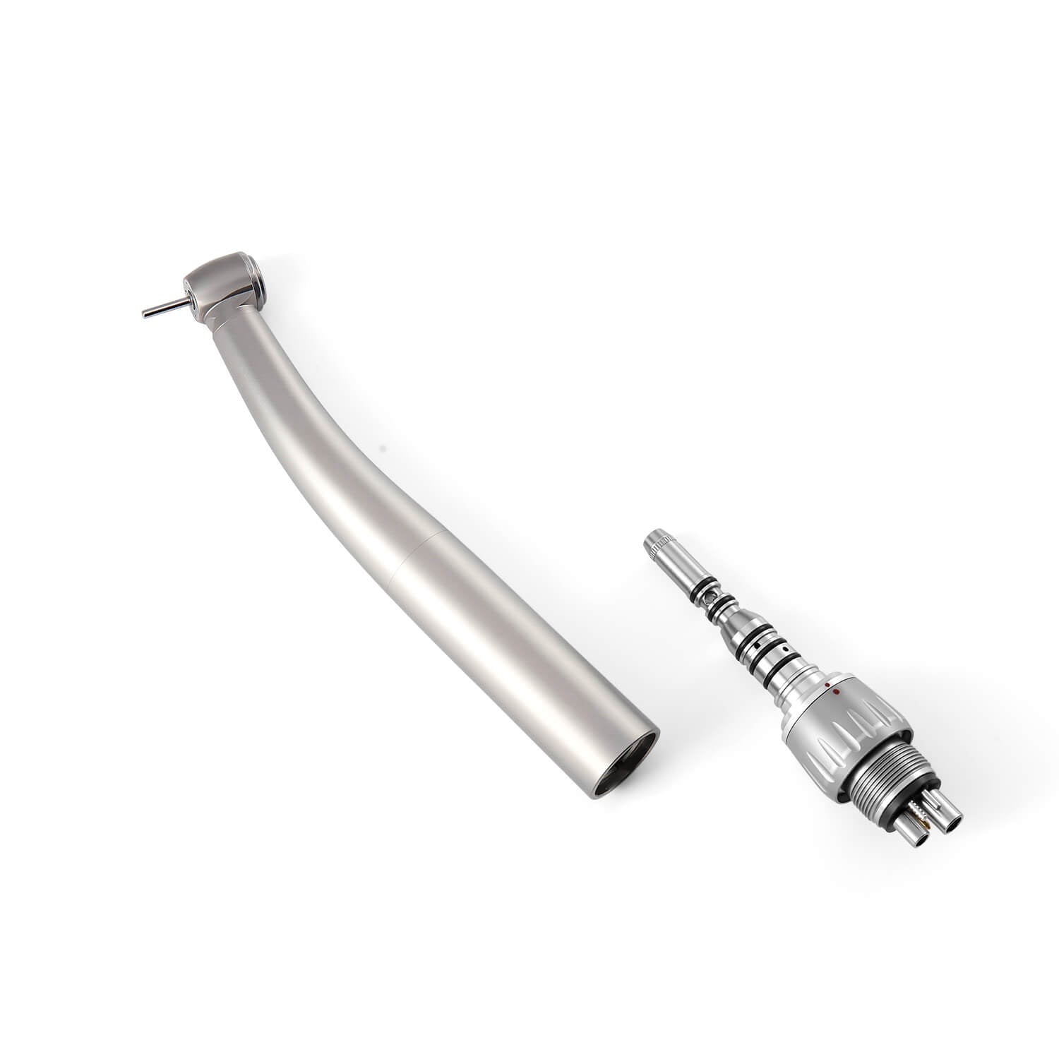 Dental Titanium High Speed Handpiece Mini/Standard Head LED Fiber Optic 4-Water Spray & 4/6 Holes Quick Coupler - pairaydental.com