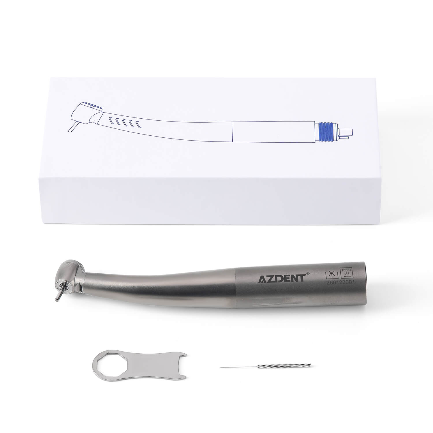 Dental Titanium High Speed Handpiece Mini/Standard Head LED Fiber Optic 4-Water Spray & 4/6 Holes Quick Coupler - pairaydental.com