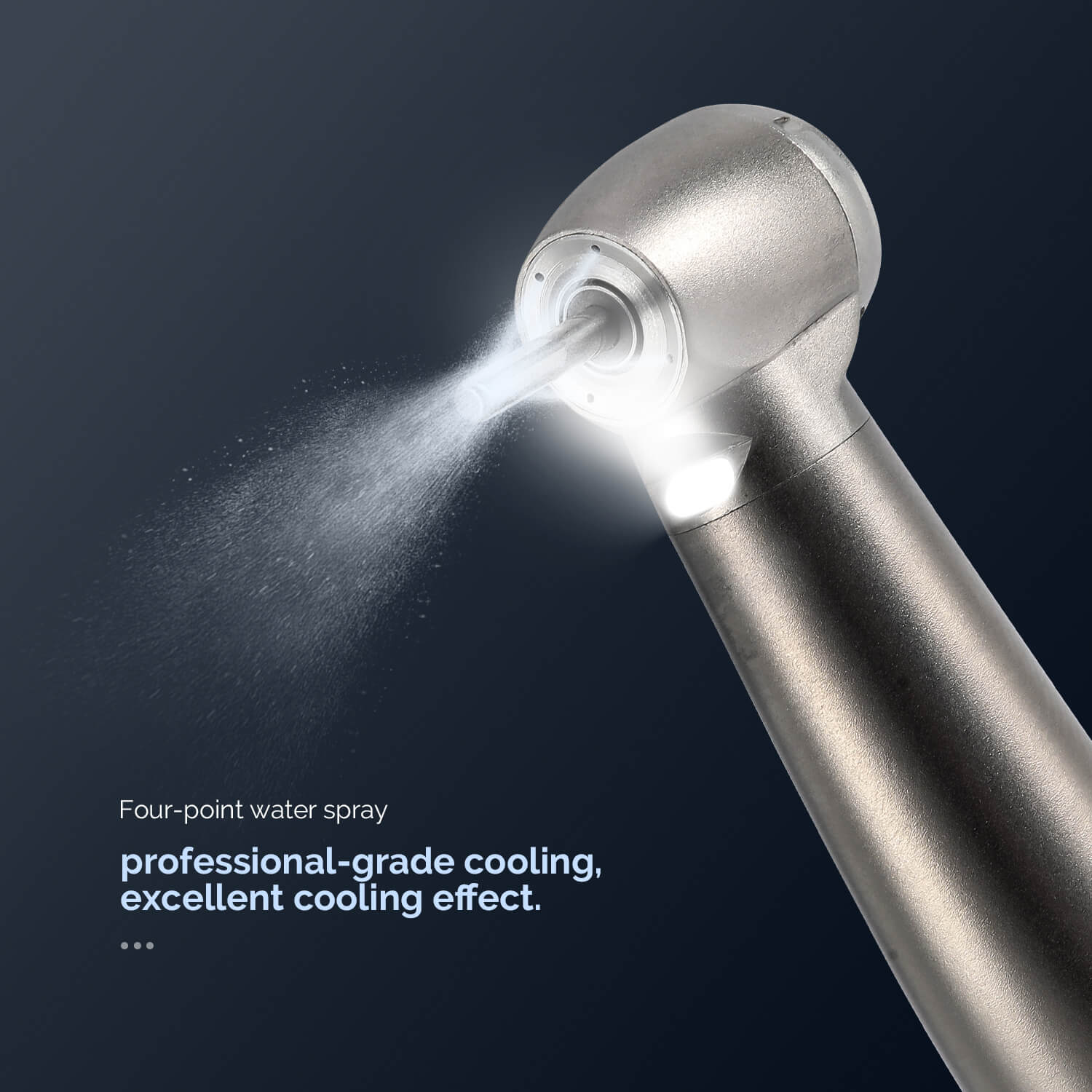 Dental Titanium High Speed Handpiece Mini/Standard Head LED Fiber Optic 4-Water Spray & 4/6 Holes Quick Coupler - pairaydental.com