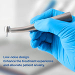 Dental Titanium High Speed Handpiece Mini/Standard Head LED Fiber Optic 4-Water Spray & 4/6 Holes Quick Coupler - pairaydental.com