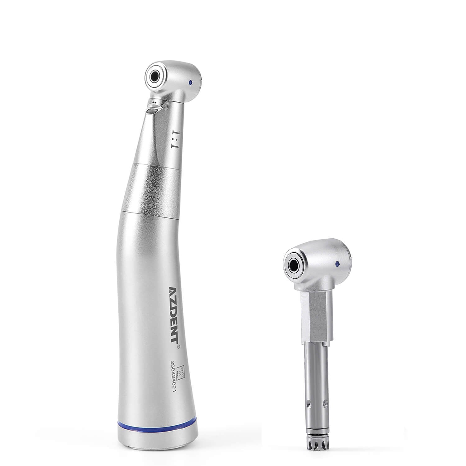 Dental 1:1 Contra Angle Fiber Optic LED Low Speed Handpiece Push Button Removable design - pairaydental.com