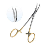 Dental Surgical Hemostatic Clamp Curved/Straight Gold Handle Stainless Steel 12.5cm (4.9") - pairaydental.com