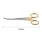 Dental Surgical Hemostatic Clamp Curved/Straight Gold Handle Stainless Steel 12.5cm (4.9") - pairaydental.com
