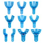 Dental Impression Trays Perforated & Autoclavable Plastic 12 Pcs/Bag 10 Sizes Available - pairaydental.com