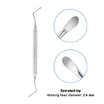 Dental Bone Curette Lucas Surgical Curettes with Smooth/Serrated Tip - pairaydental.com