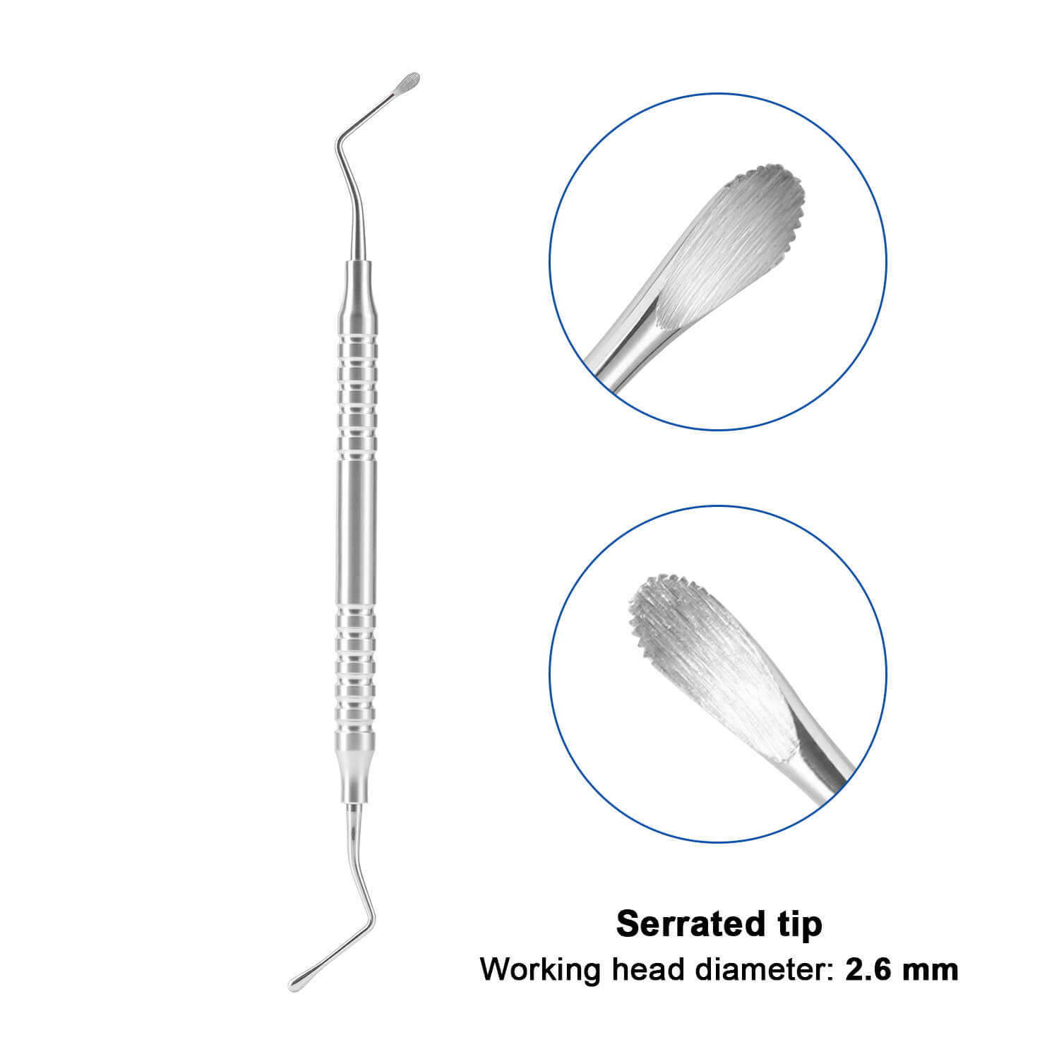 Dental Bone Curette Lucas Surgical Curettes with Smooth/Serrated Tip - pairaydental.com