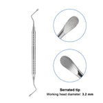 Dental Bone Curette Lucas Surgical Curettes with Smooth/Serrated Tip - pairaydental.com