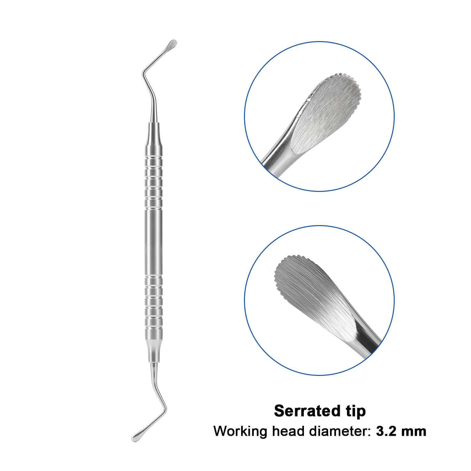 Dental Bone Curette Lucas Surgical Curettes with Smooth/Serrated Tip - pairaydental.com