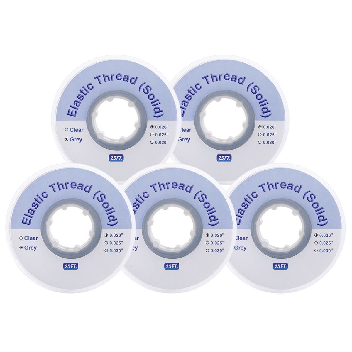 5pcs Ortho Elastic Thread Traction Ligature Power Tube Grey 0.020 - pairaydental.com