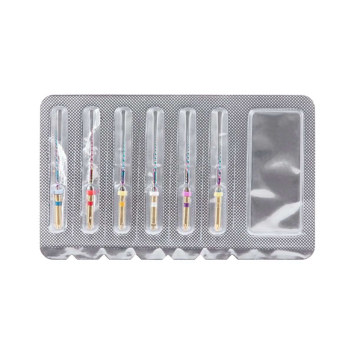 Dental Rotary Engine Super Files Rainbow NiTi Files Thermal Activation 25mm 6pcs/Pack - pairaydental.com