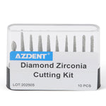 Dental Diamond Zirconia Cutting Bur Kit FG 1.6mm 10pcs/Kit - pairaydental.com