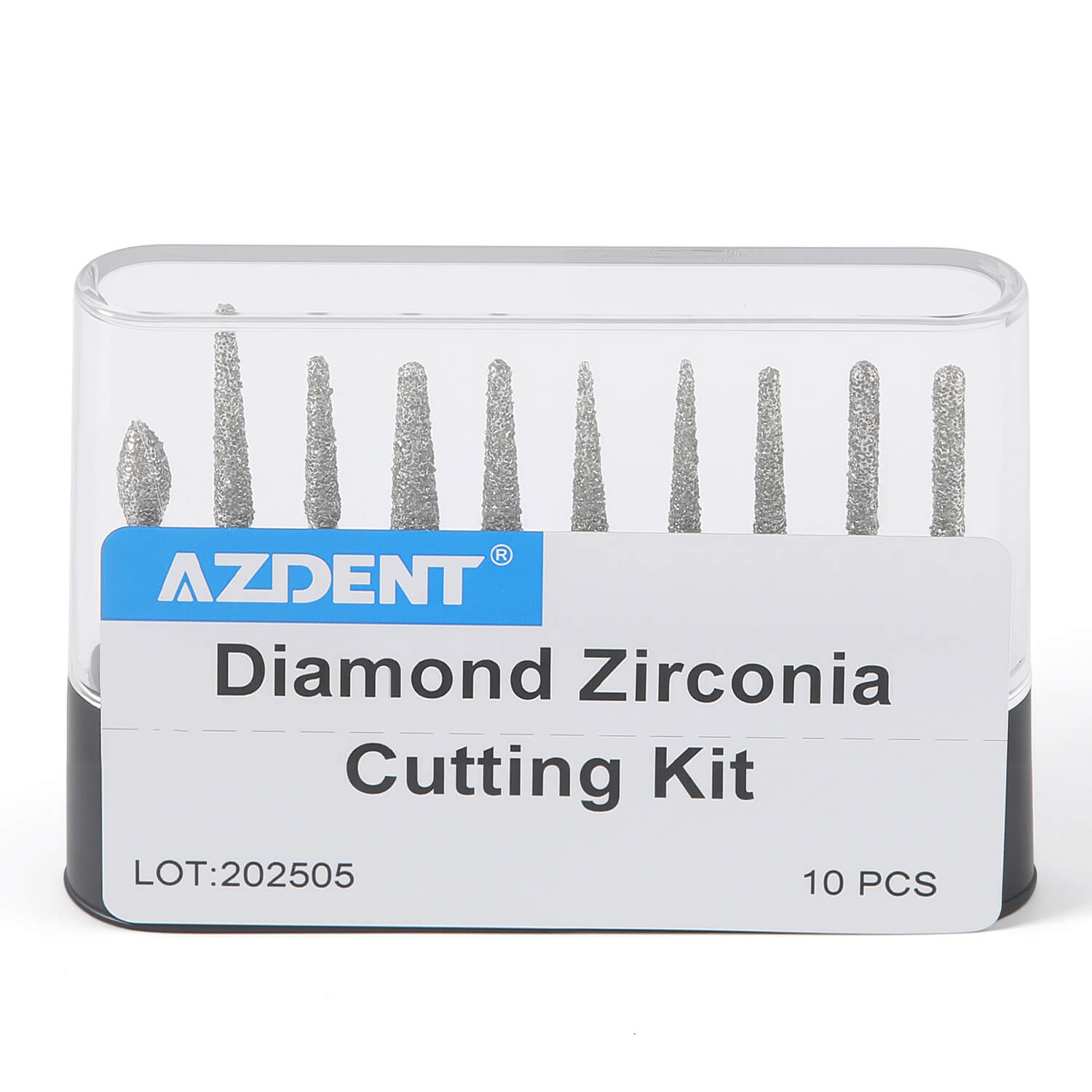 Dental Diamond Zirconia Cutting Bur Kit FG 1.6mm 10pcs/Kit - pairaydental.com