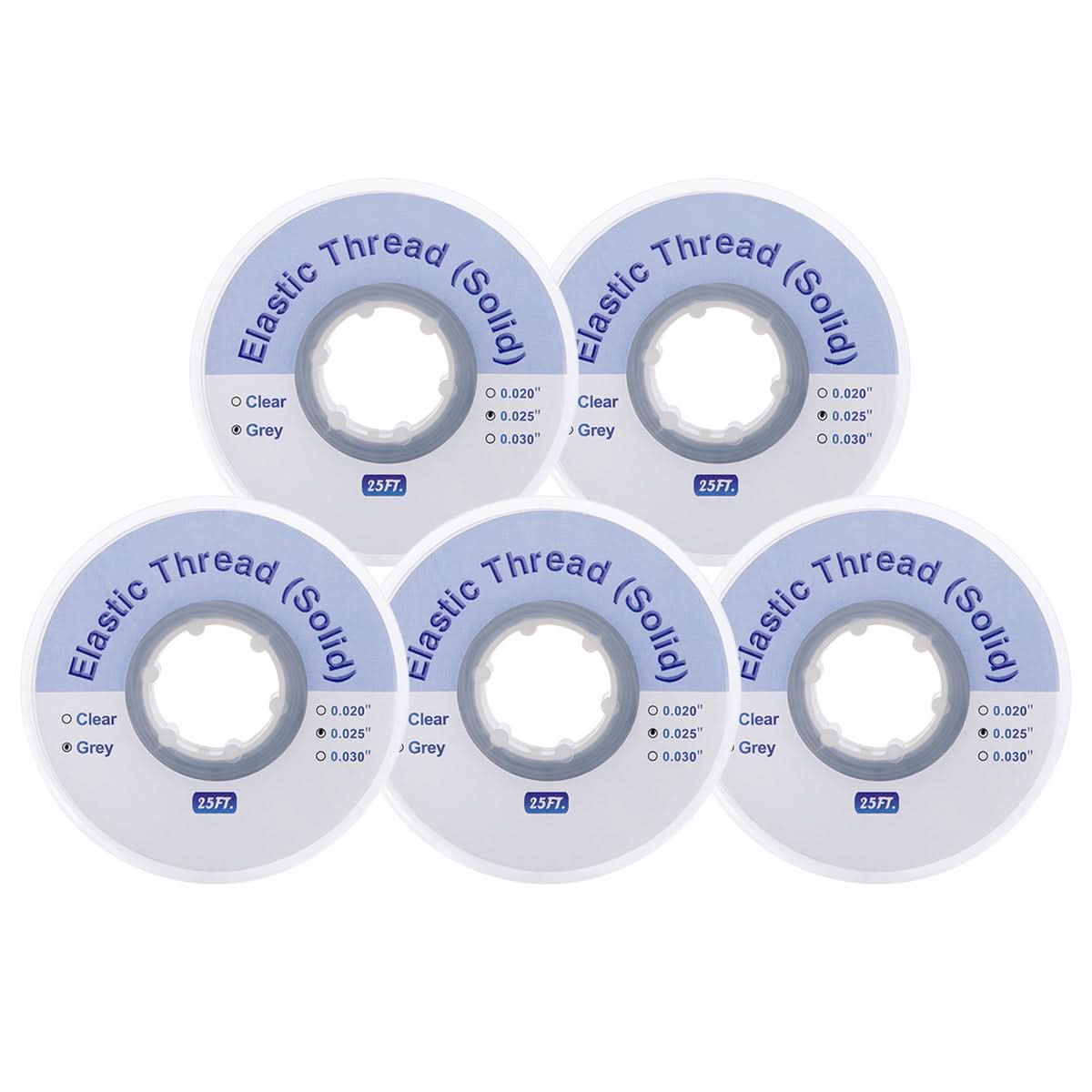 5pcs Ortho Elastic Thread Traction Ligature Power Tube Grey 0.025 - pairaydental.com