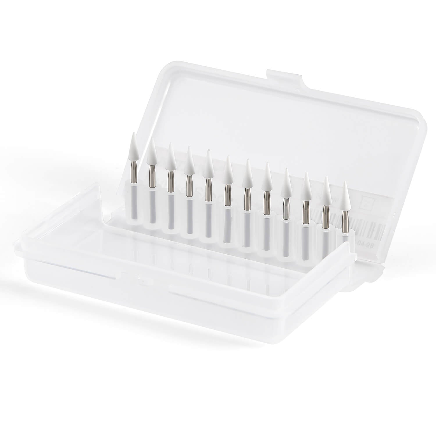 Dental White Stone Polishing FG Burs Cone Shape 12pcs/Box - pairaydental.com