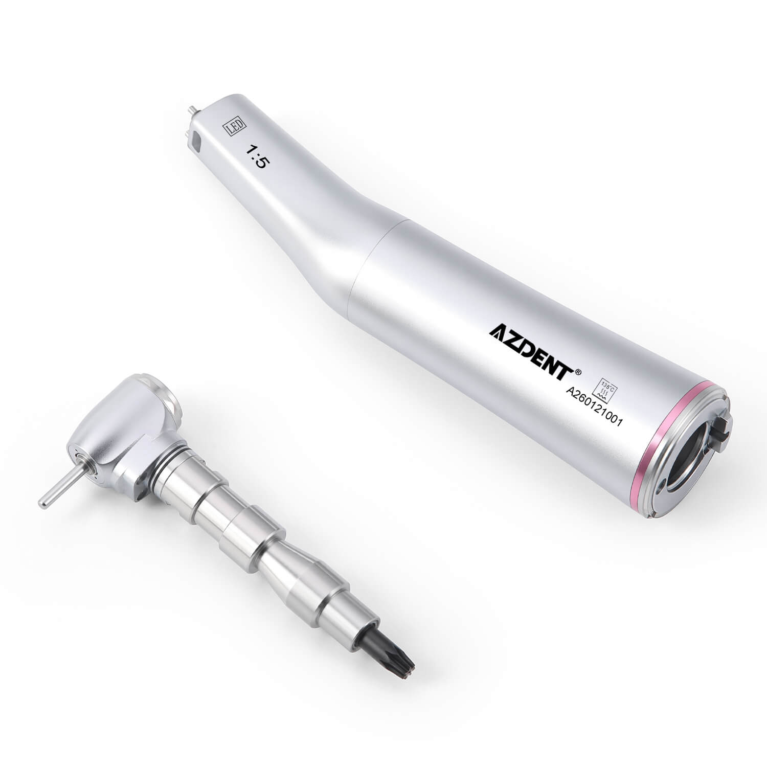 1:5 Fiber Optic Increasing Contra Angle Handpiece Internal Spray with Detachable Head - pairaydental.com