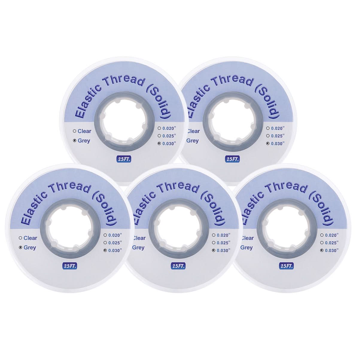 5pcs Ortho Elastic Thread Traction Ligature Power Tube Grey 0.030 - pairaydental.com