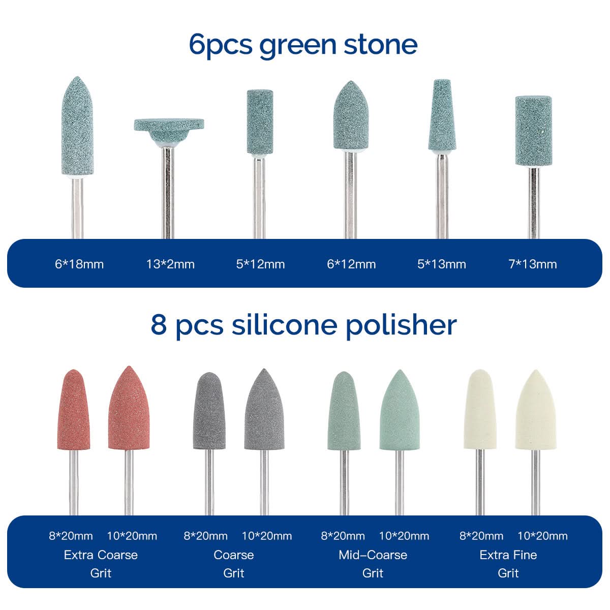 Dental Lab Polishing Kit HP Shank for Composite Ceramic 51pcs/Box - pairaydental.com