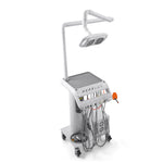 Portable Mobile Dental Cart with T6 LED Lamp & Integrated Compressor 4-Hole Built-in Woodpecker Scaler & Curing Light - pairaydental.com