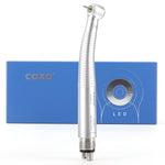 COXO CX207-2 Shadowless LED High Speed Air Turbine Handpiece with Generator Torque Head 4 Holes Coupler #H75-TP4 - pairaydental.com