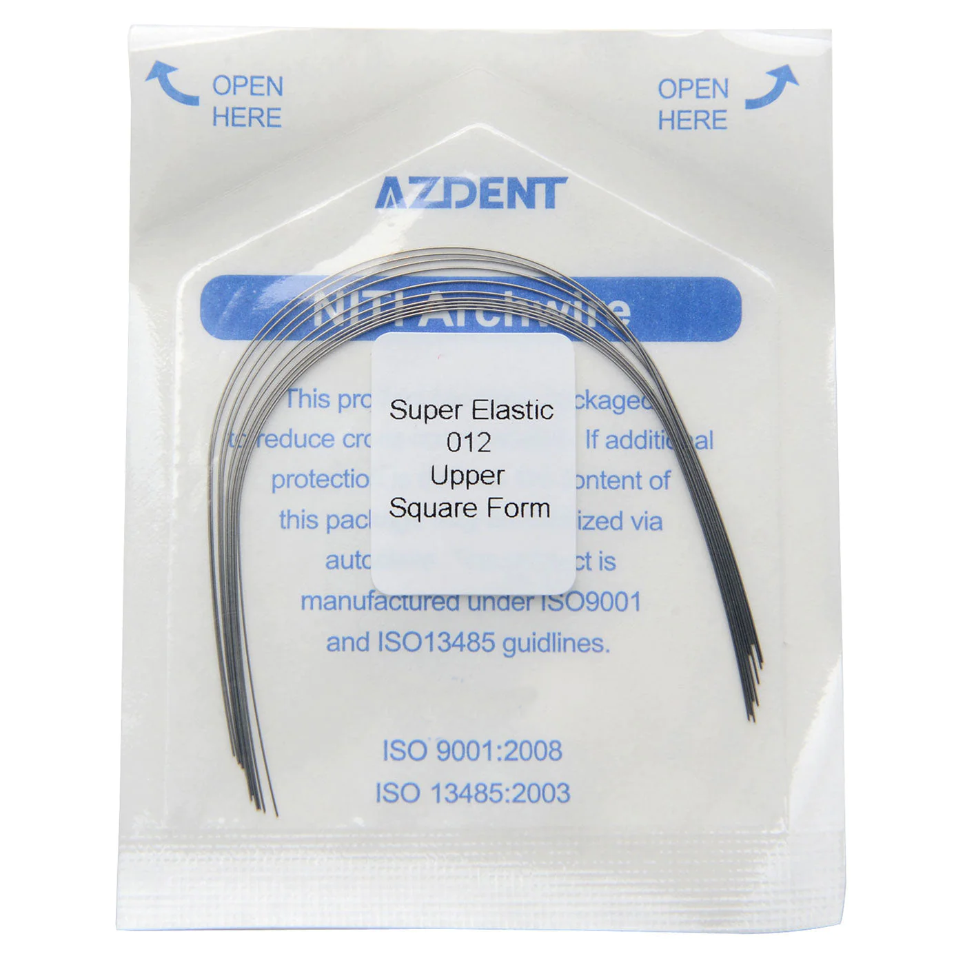 Dental Orthodontic Archwire NiTi Super Elastic Square Round 0.012-0.020 Upper/Lower 10pcs/Pack - pairaydental.com