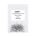 100pcs Orthodontic Preformed Ligature Wires Stainless Steel Long/Short 0.010-0.014 - pairaydental.com