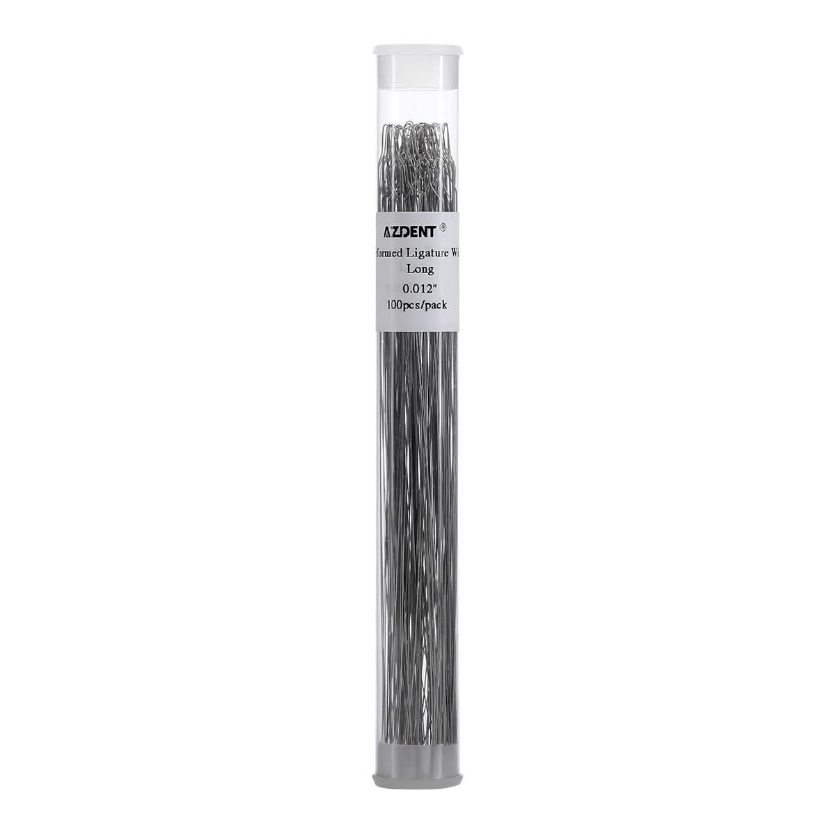 100pcs Orthodontic Preformed Ligature Wires Stainless Steel Long/Short 0.010-0.014 - pairaydental.com