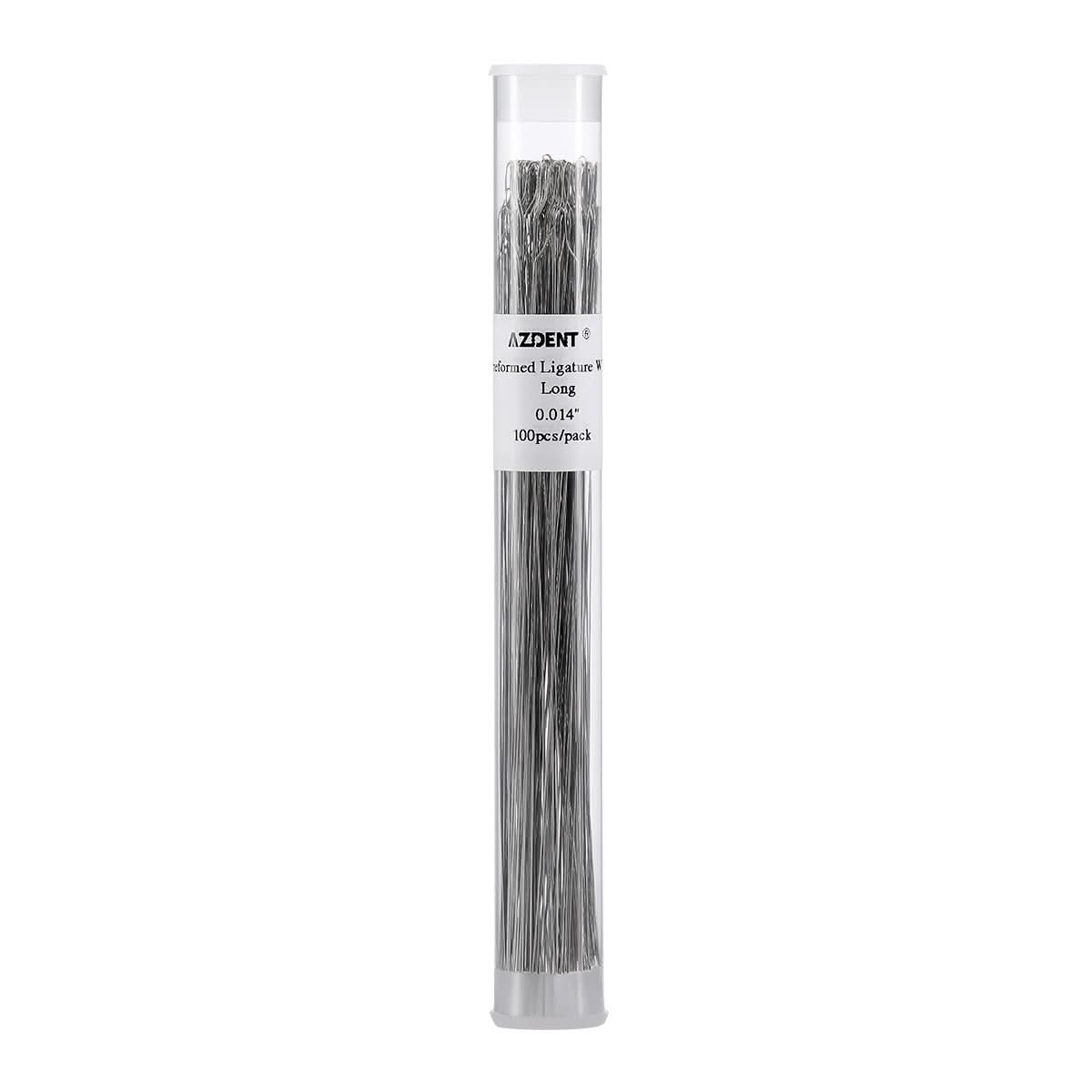 100pcs Orthodontic Preformed Ligature Wires Stainless Steel Long/Short 0.010-0.014 - pairaydental.com