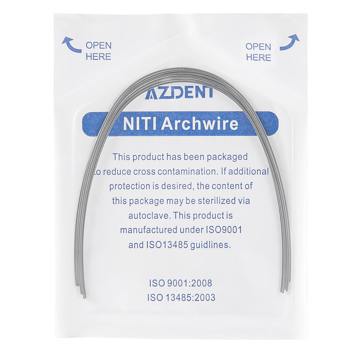 Archwire NiTi Super Elastic Expanded Rectangular Universal 0.016x0.016-0.020x0.020 10pcs/Pack - pairaydental.com