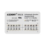 AZDENT PLUS Orthodontic Brackets Standard Roth/MBT 0.022"/0.018" with 3/3-4-5 Hooks - pairaydental.com