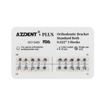 AZDENT PLUS Orthodontic Brackets Standard Roth/MBT 0.022"/0.018" with 3/3-4-5 Hooks - pairaydental.com