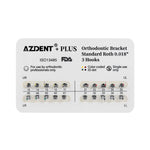 AZDENT PLUS Orthodontic Brackets Standard Roth/MBT 0.022"/0.018" with 3/3-4-5 Hooks - pairaydental.com