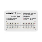 AZDENT Plus Metal Brackets Mini Roth .018 Hooks 3-4-5 - pairaydental.com