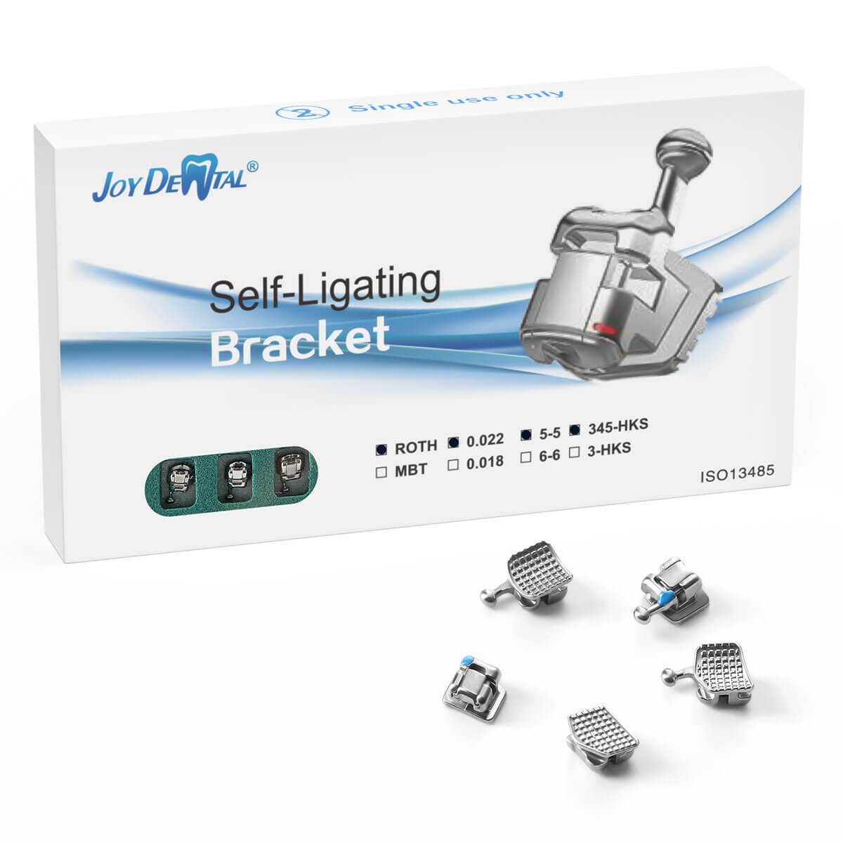 Orthodontic Brackets Self Ligating Roth 0.022 345 Hooks 20pcs/Kit - pairaydental.com