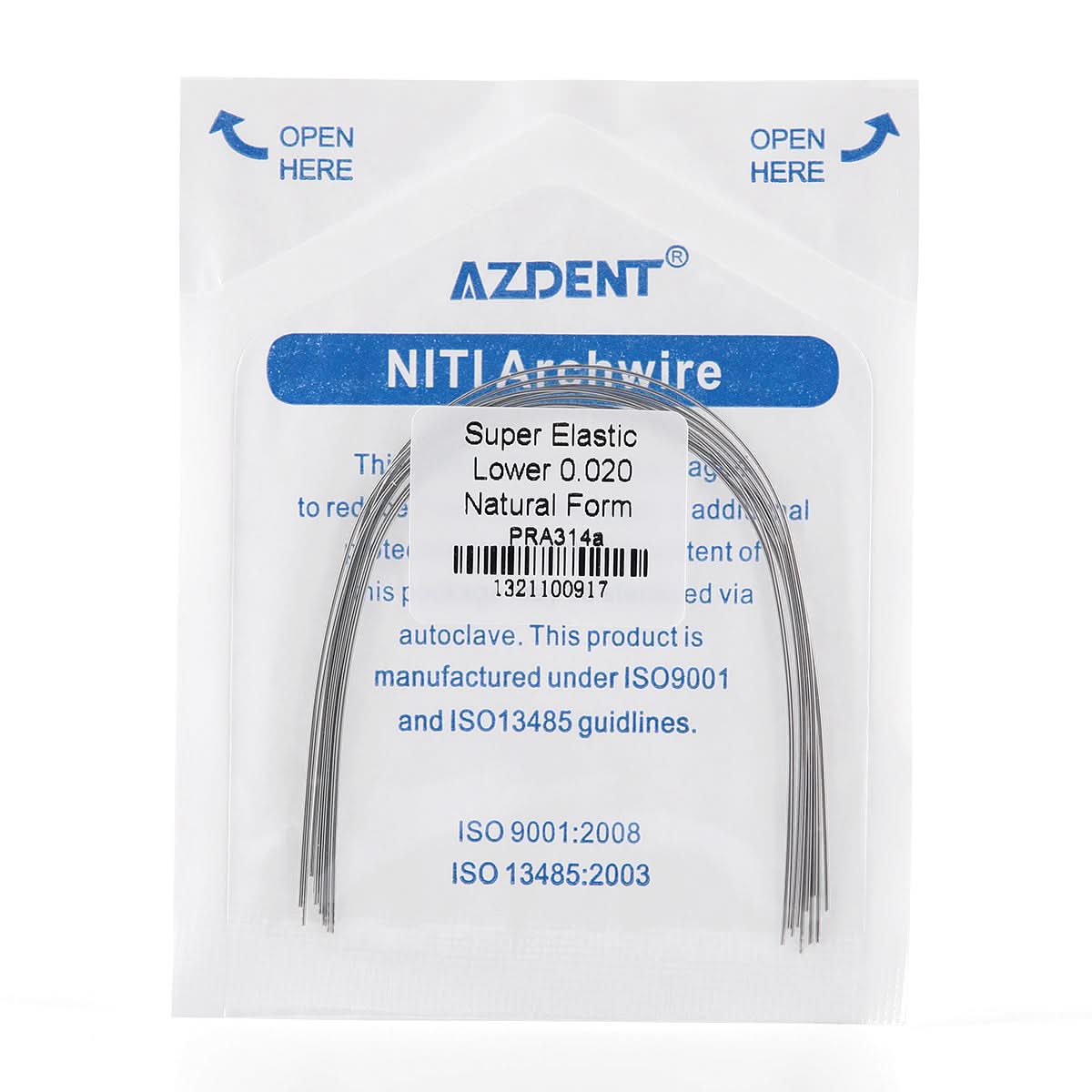 Archwire Niti Super Elastic Natural Round 0.012-0.020 Upper/Lower 10pcs/Pack - pairaydental.com