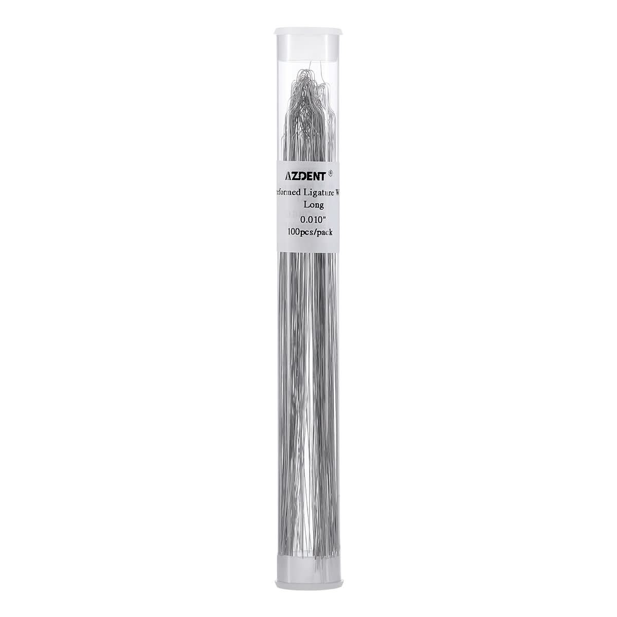 100pcs Orthodontic Preformed Ligature Wires Stainless Steel Long/Short 0.010-0.014 - pairaydental.com