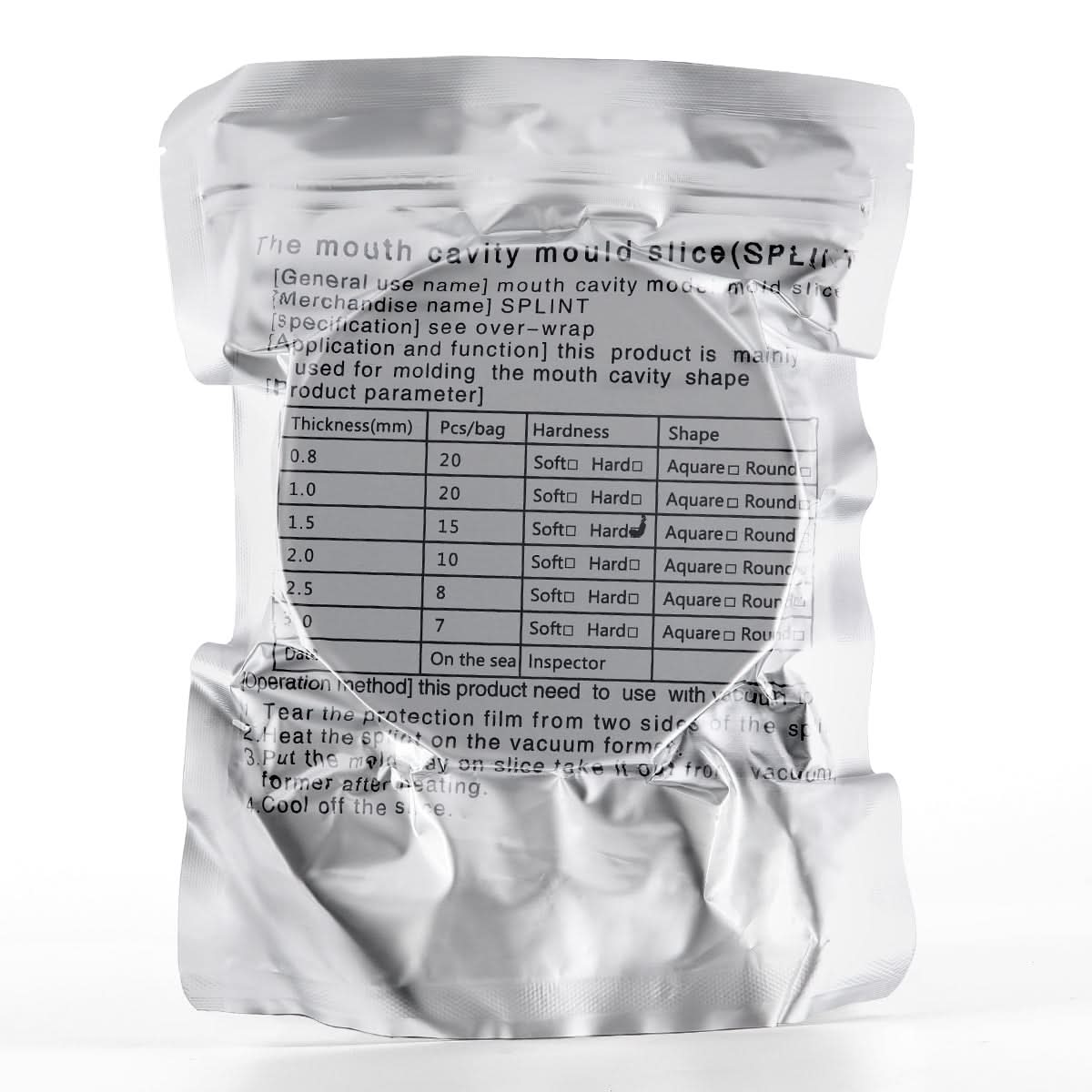 Dental Orthodontic Splint Retainer Vacuum Thermoforming Sheet Round Soft / Hard - pairaydental.com