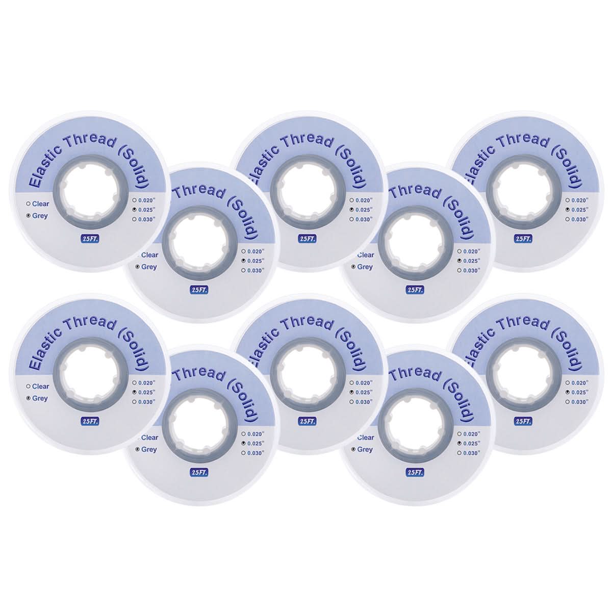 10pcs Ortho Elastic Thread Traction Ligature Power Tube Grey 0.025 - pairaydental.com