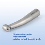 Dental Titanium High Speed Handpiece LED Fiber Optic Standard Head 4-Water Spray & 6 Holes Quick Coupler - pairaydental.com