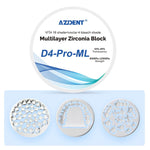 Dental D4-Pro-ML Multilayer Zirconia Block 98mm Five Layers Natural Shade Gradient - pairaydental.com