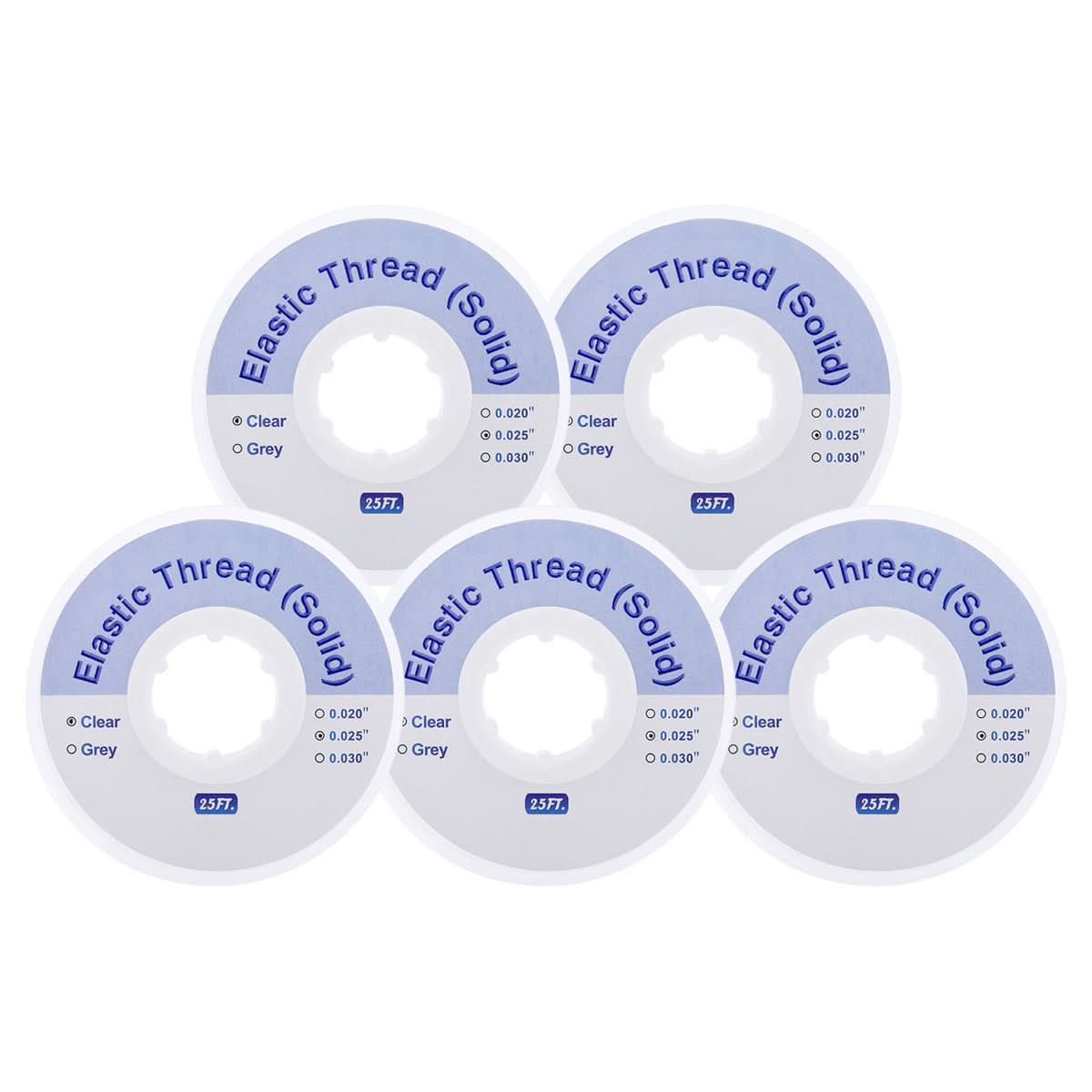 5pcs Ortho Elastic Thread Traction Ligature Power Tube Clear 0.025 - pairaydental.com