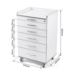 Dental Mobile Cabinet Cart NW-P4 Rolling Storage Trolley Five Drawers - pairaydental.com 