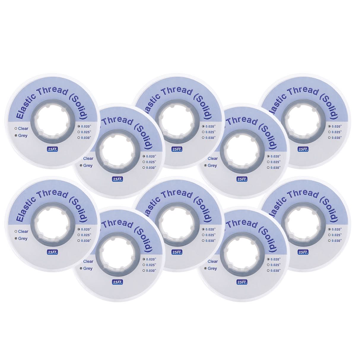10pcs Ortho Elastic Thread Traction Ligature Power Tube Grey 0.020 - pairaydental.com