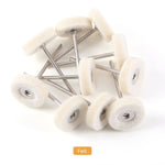 Polishing Brush White Cloth/ Yellow Cloth/ Felt/ Cashmere/ Cotton 10pcs/Pack - pairaydental.com