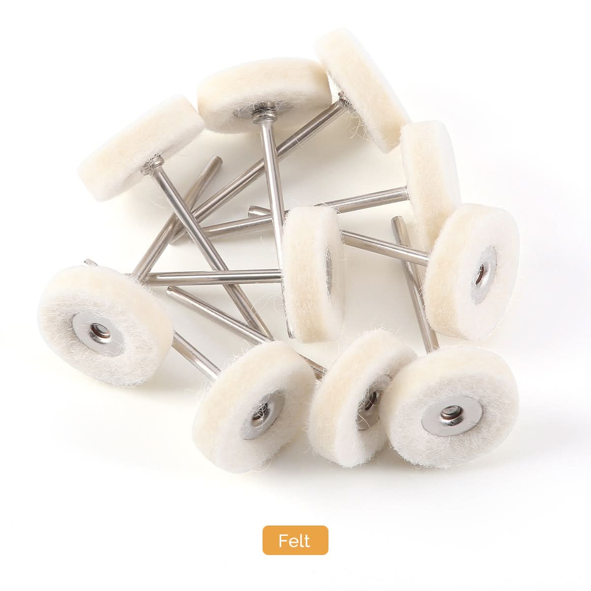 Polishing Brush White Cloth/ Yellow Cloth/ Felt/ Cashmere/ Cotton 10pcs/Pack - pairaydental.com